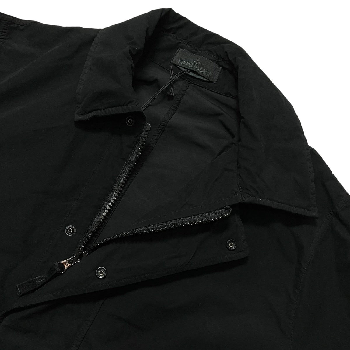 STONE ISLAND NAVY BLUE Parka with hood and logo patchロングコートL1S157100005 S0F33 古着・中古-3枚目のアイテム画像