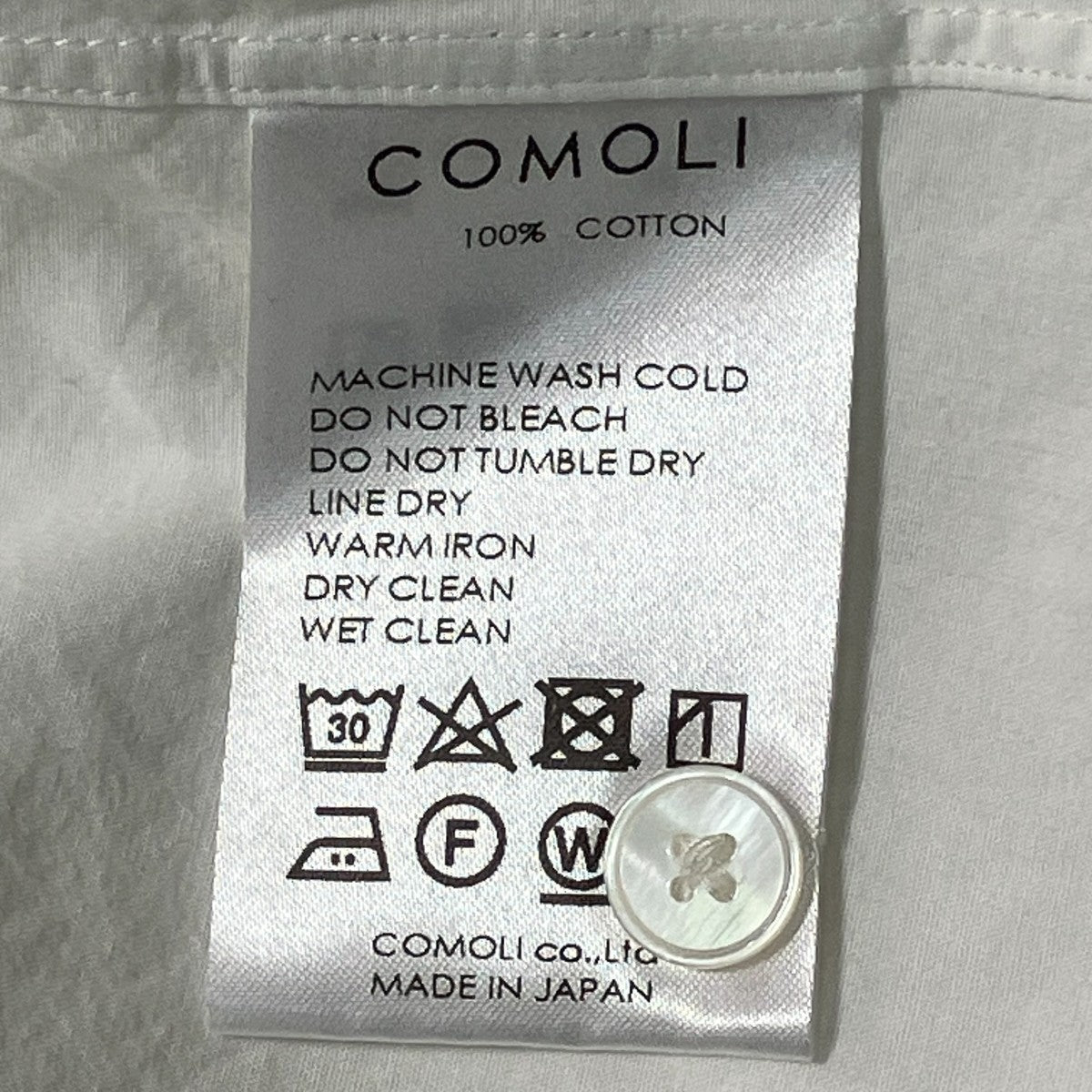 COMOLI オーバーサイズシャツY03-02001 古着・中古-8枚目のアイテム画像