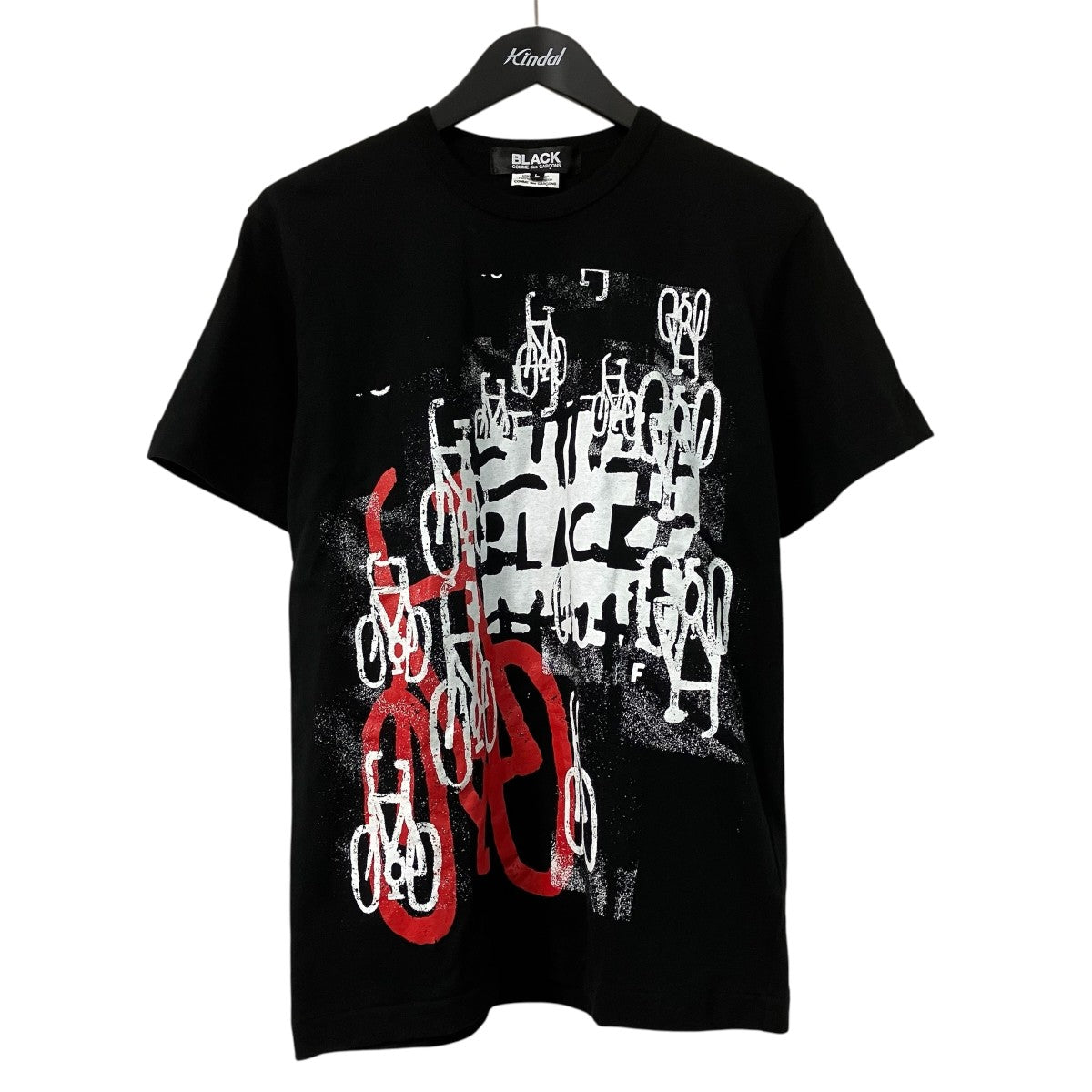 BLACK COMME des GARCONS プリントTシャツ1Q-T507 古着・中古-1枚目のアイテム画像