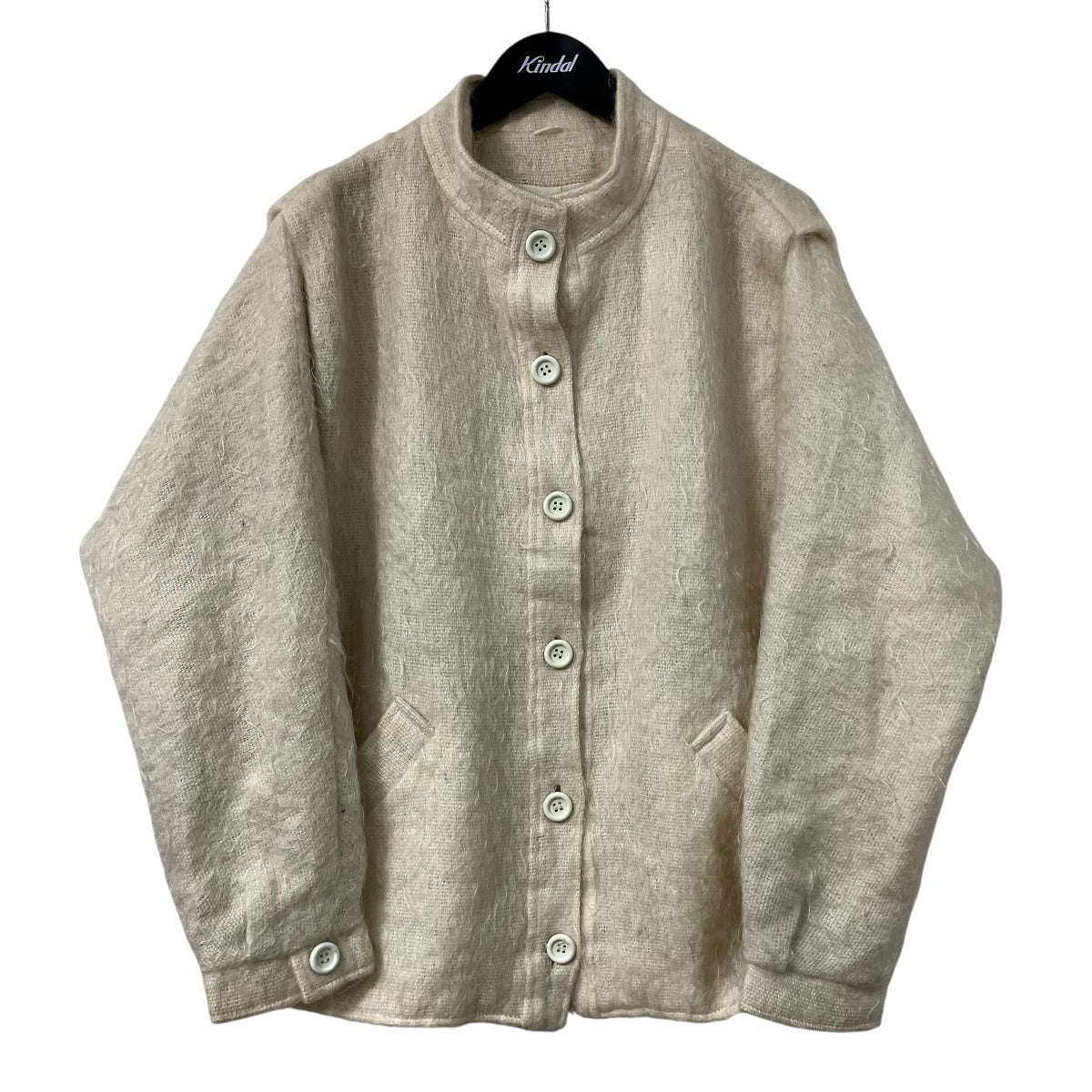 USED MADE IN UK モヘヤ混スタンドカラーコート 古着・中古-1枚目のアイテム画像