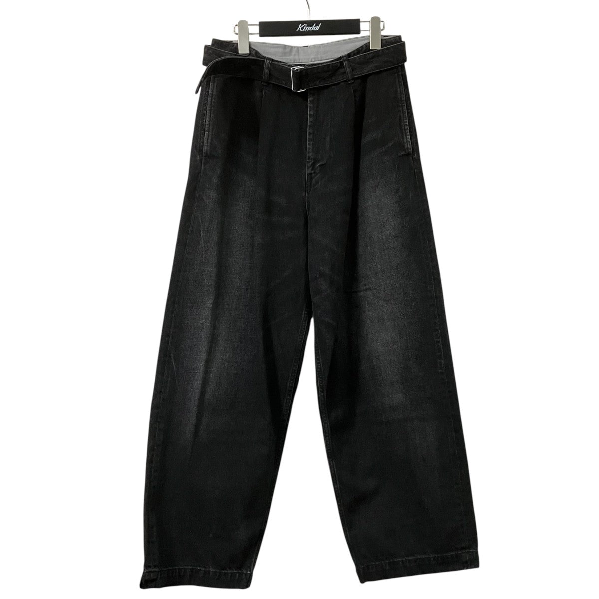 Graphpaper Selvage Denim Belted PantsベルテッドデニムパンツGU251 40192DB 古着・中古-1枚目のアイテム画像