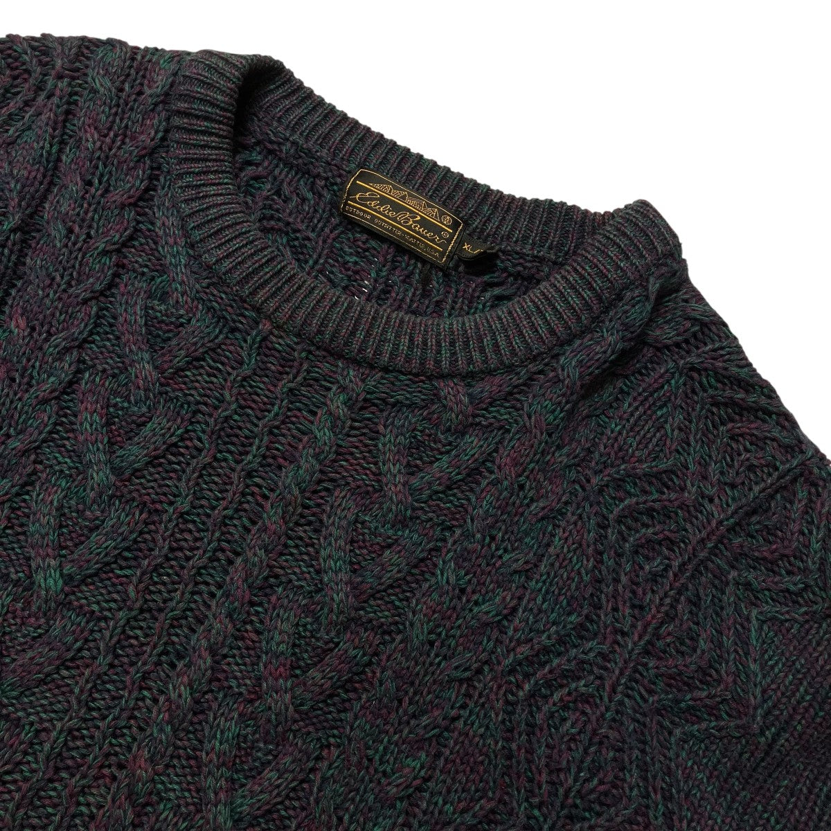 Eddie Bauer 80-90Sケーブルニット 古着・中古-3枚目のアイテム画像