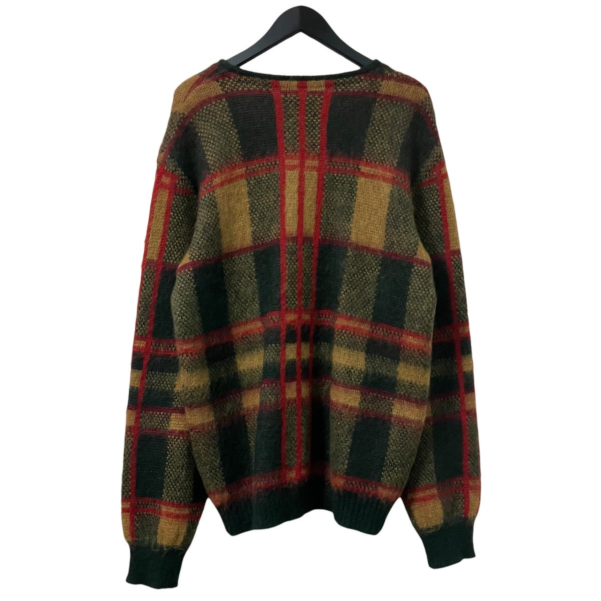 Mohair Cardigan Tartanチェック柄VネックカーディガンLQ273