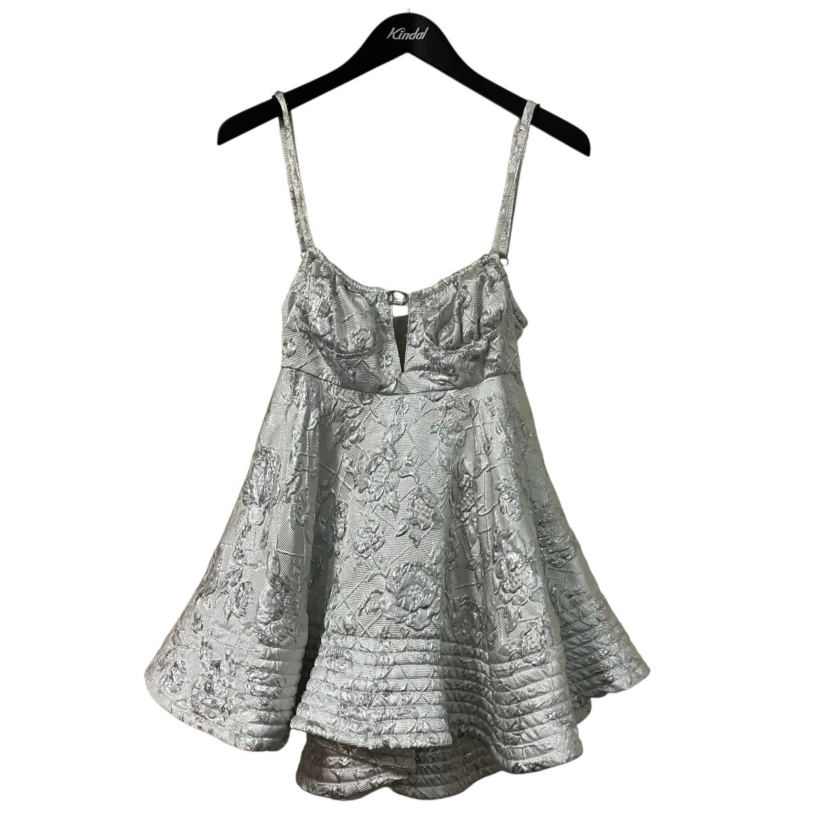 circular bustier silverフレアキャミワンピース