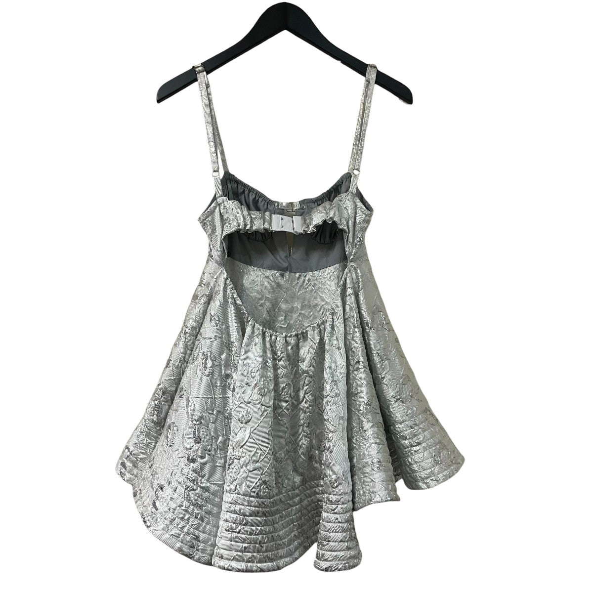 circular bustier silverフレアキャミワンピース