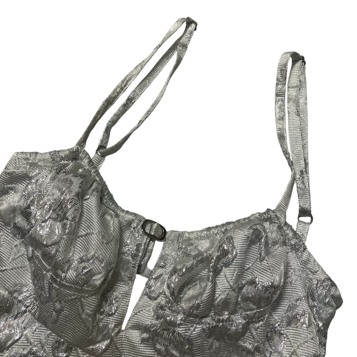 circular bustier silverフレアキャミワンピース