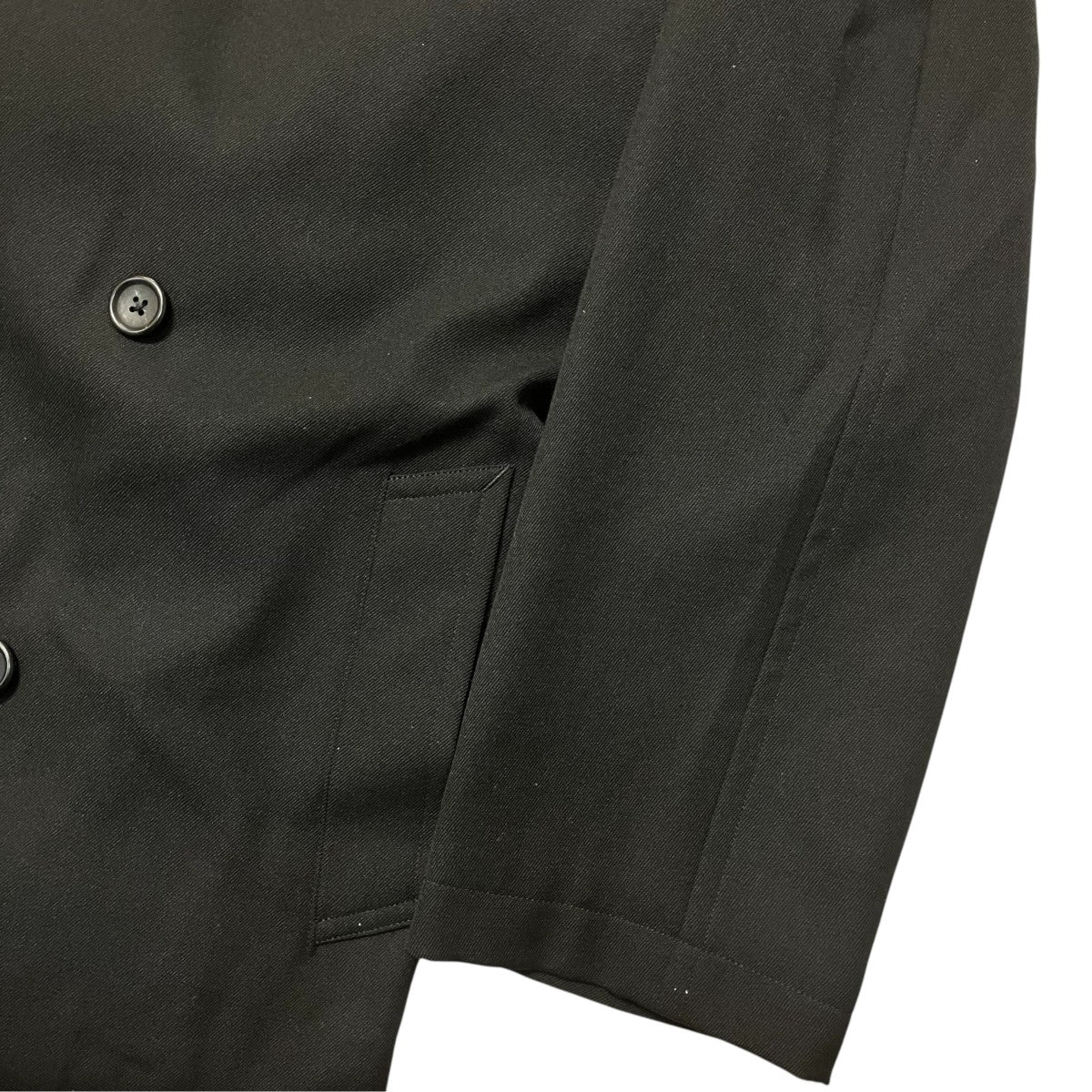 REGULATION Yohji Yamamoto 21AWREGULATION MEN ARMY GABARDINE 8BUTTON DOUBLE BREASTED COATウールギャバジンダブルコートHX C02 141 古着・中古-4枚目のアイテム画像