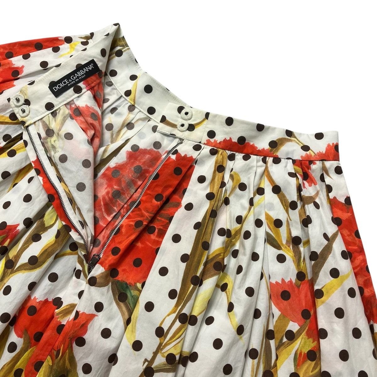 DOLCE ＆ GABBANA フラワードットフレアスカートF4X91T 古着・中古-4枚目のアイテム画像