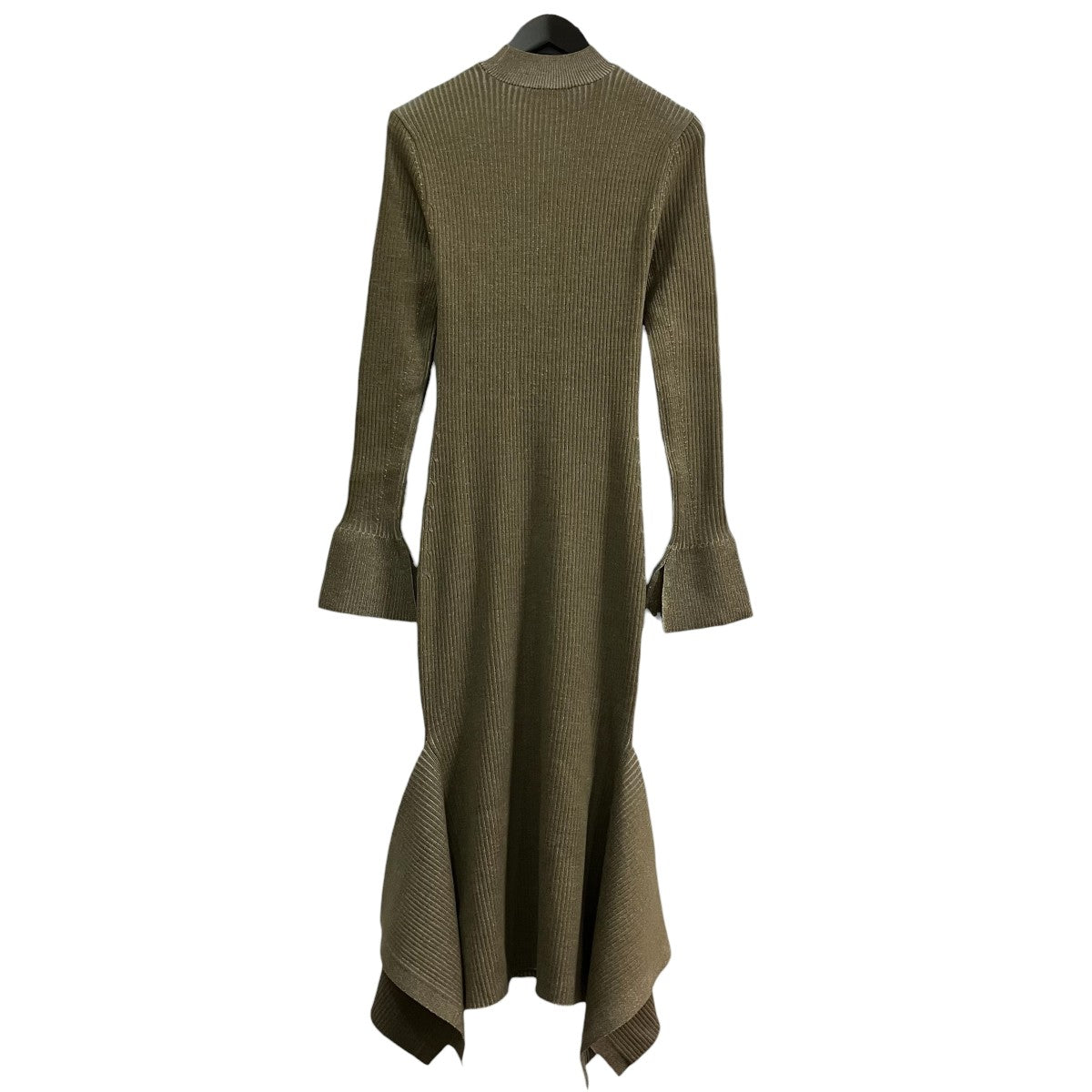 3．1 phillip lim RIBBED CROSS OVER MIDI DRESSニットワンピースF221 7617BCL 古着・中古-2枚目のアイテム画像