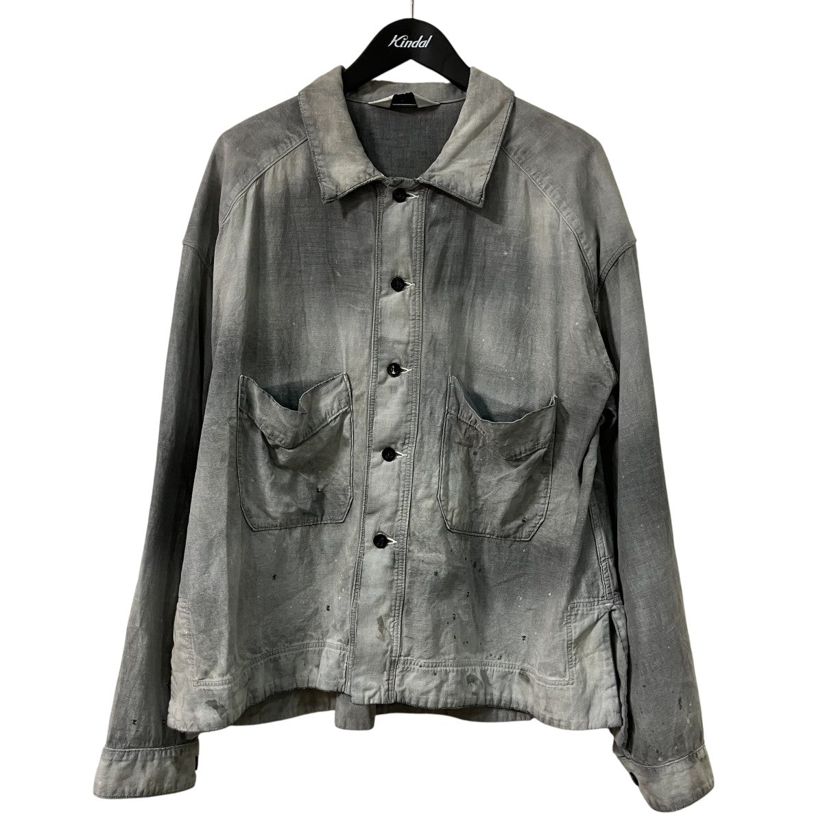 ANCELLM CHAMBRAY SHIRT JACKETダメージ加工シャンブレーシャツANC-SH52 古着・中古-1枚目のアイテム画像