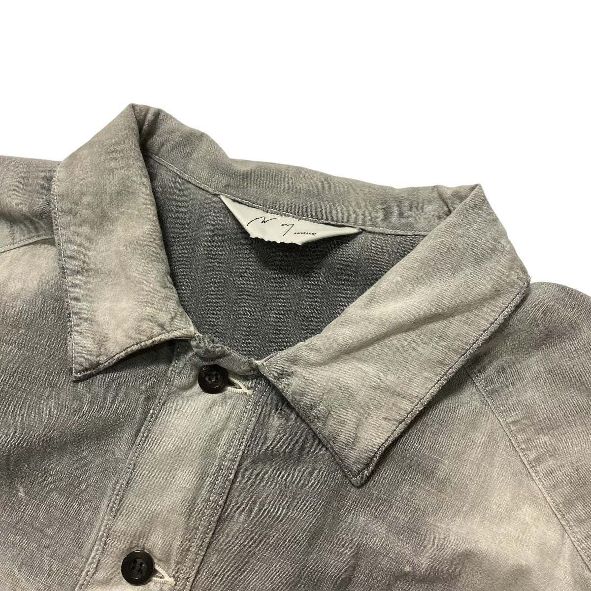 ANCELLM CHAMBRAY SHIRT JACKETダメージ加工シャンブレーシャツANC-SH52 古着・中古-3枚目のアイテム画像