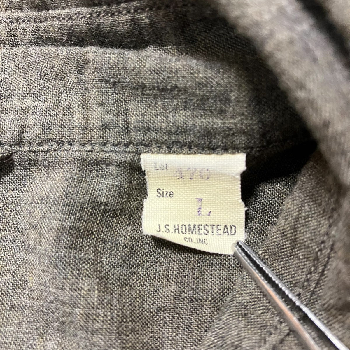 J．S HOMESTEAD コットンシャツ25-050-470-1550-1-0 古着・中古-6枚目のアイテム画像