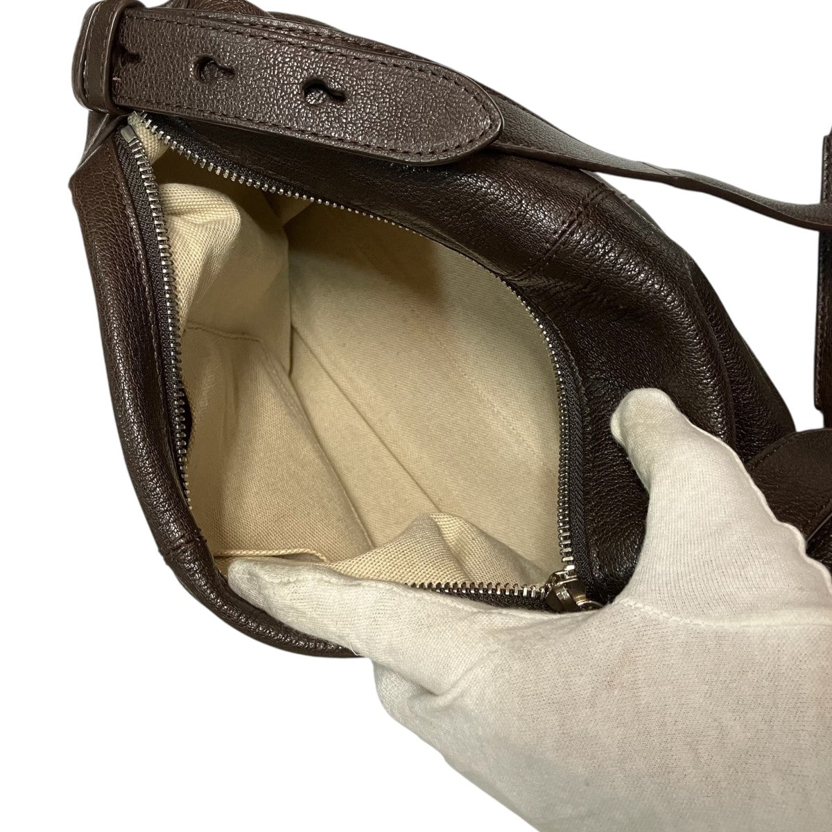 FOLDED PURSEゴートレザーショルダーバッグBG288 LL190