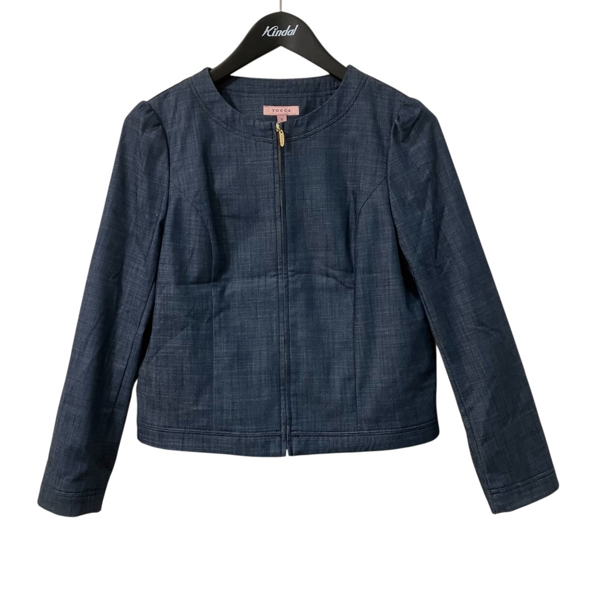 SQUERE DENIM JACKETノーカラージャケット664 5 JK TO