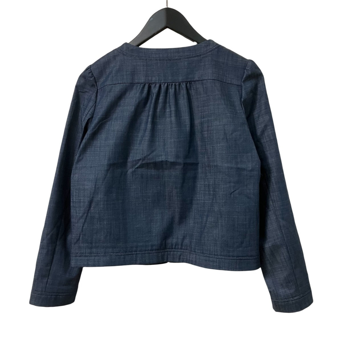 SQUERE DENIM JACKETノーカラージャケット664 5 JK TO