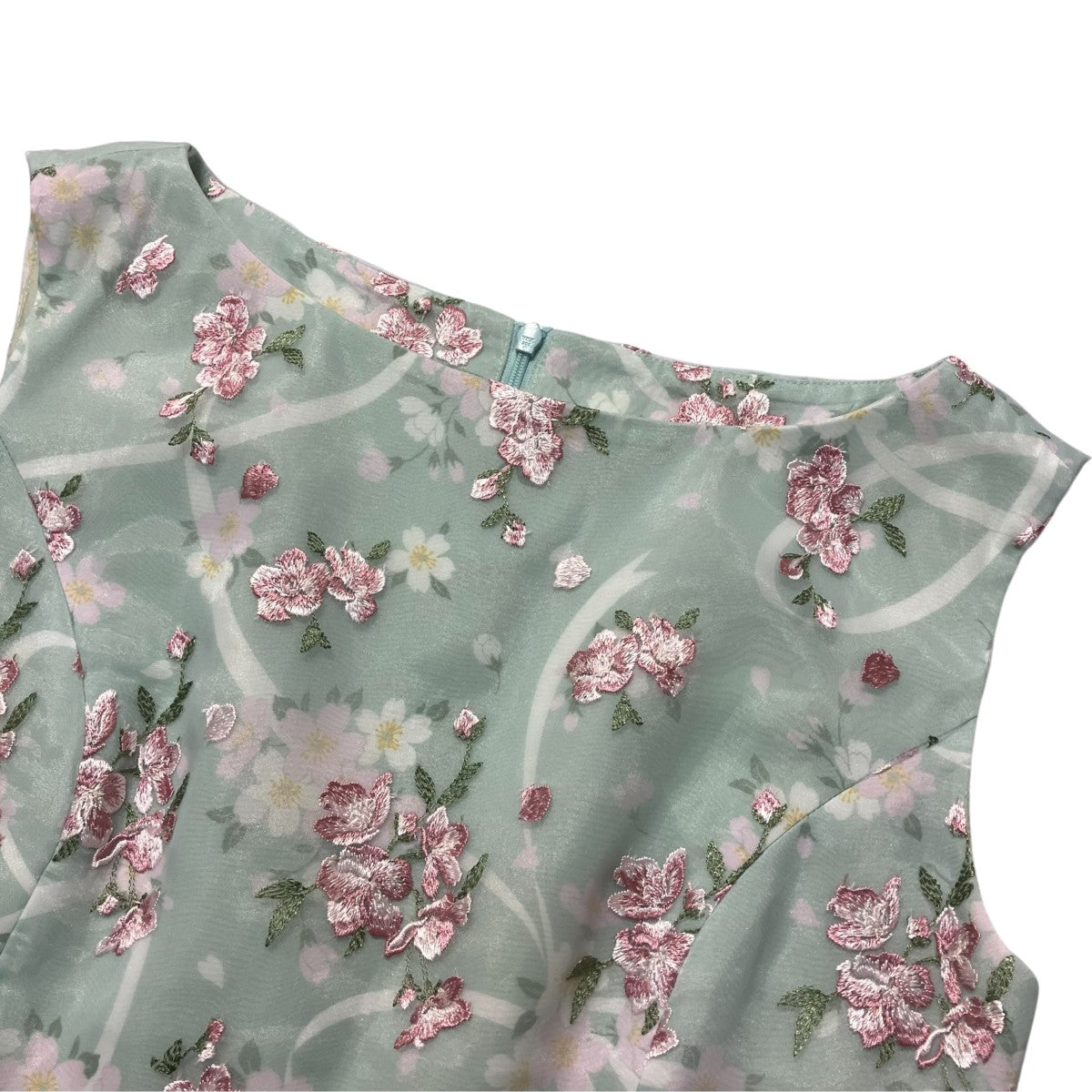 CHERRY BLOSSOM DRESSフラワーモチーフノースリーブワンピース