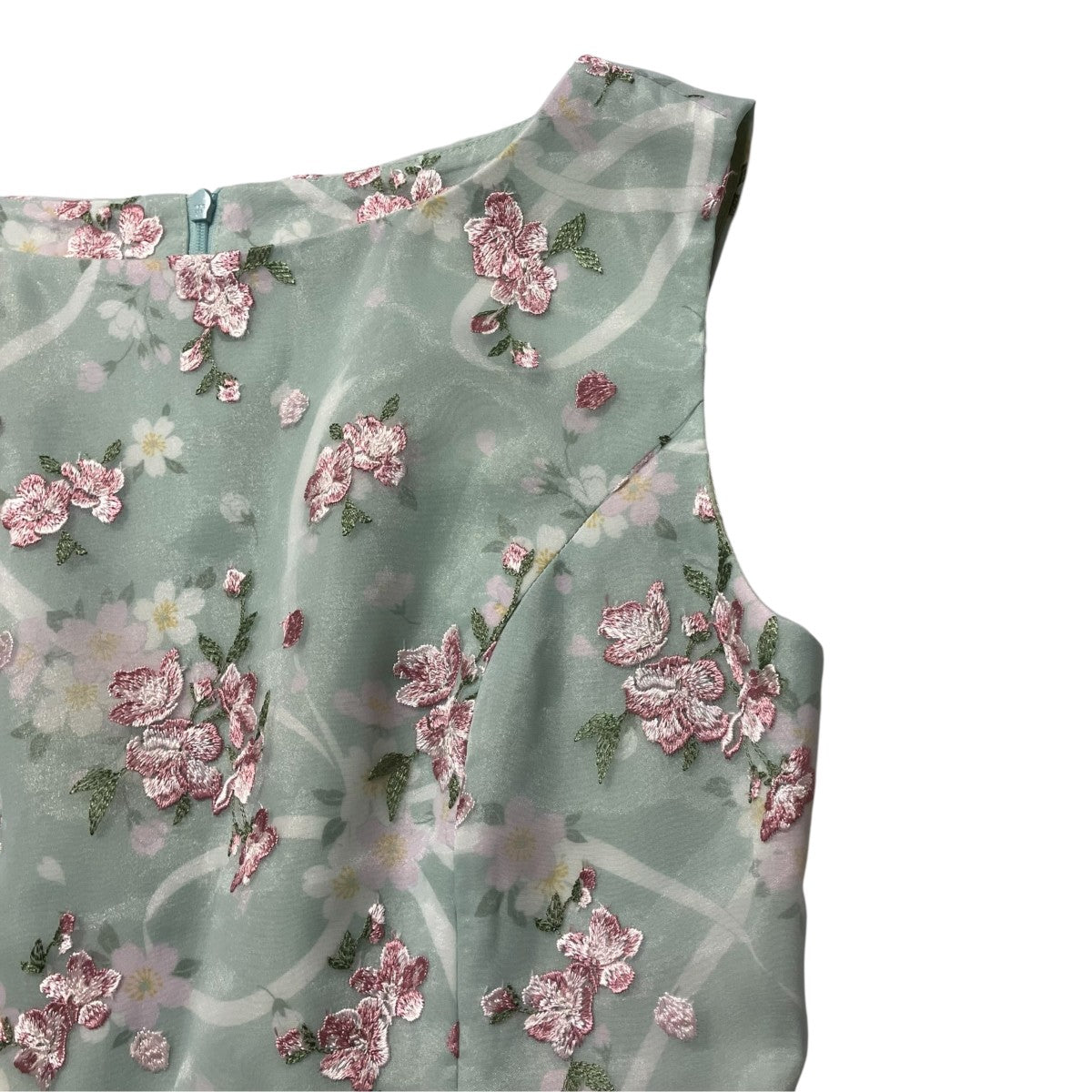 CHERRY BLOSSOM DRESSフラワーモチーフノースリーブワンピース