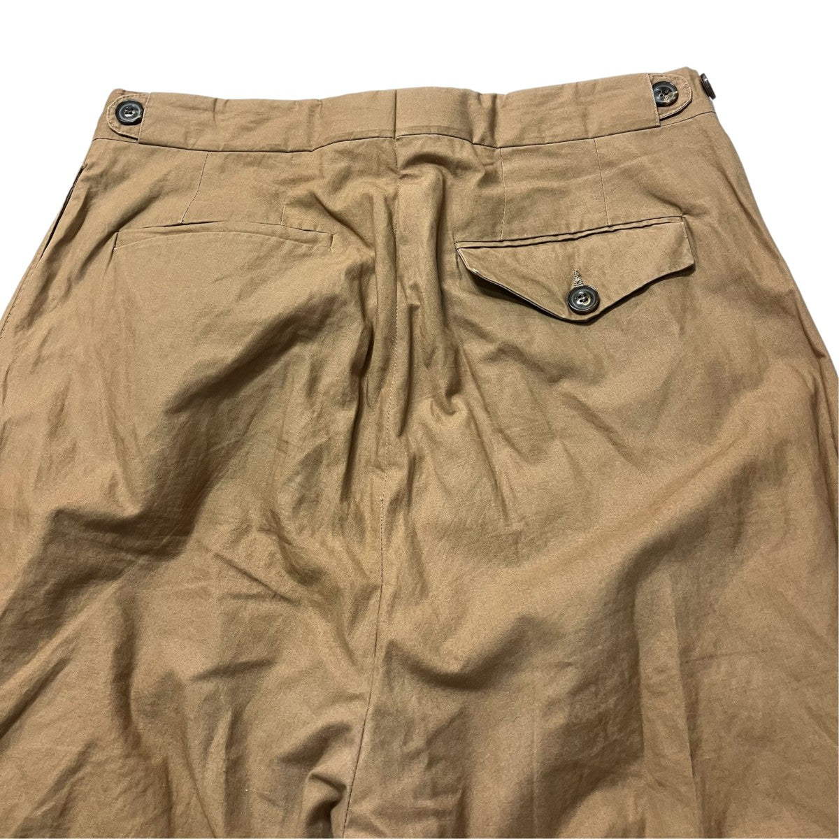 イタリア製 メタル混ツータックパンツ