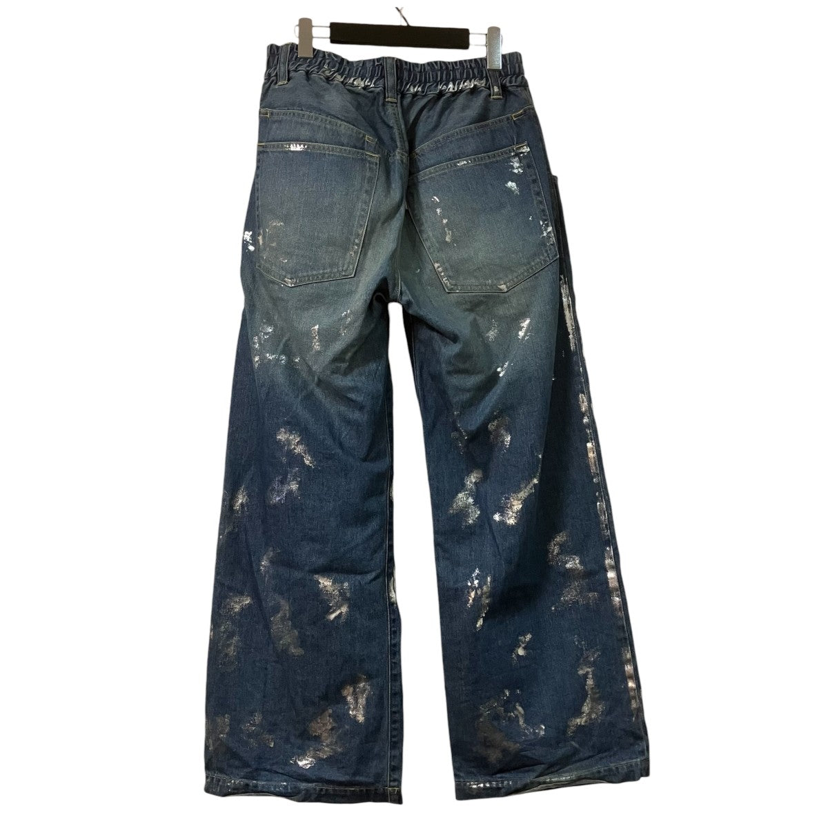 SILVER PRINT VINTAGE WASH SELVEDGE DENIM WIDE PANTSプリントデニムパンツCLS PT 2404
