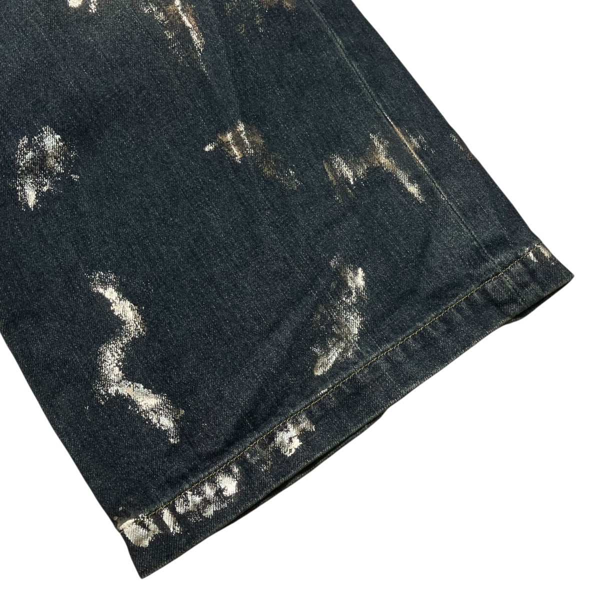 SILVER PRINT VINTAGE WASH SELVEDGE DENIM WIDE PANTSプリントデニムパンツCLS PT 2404
