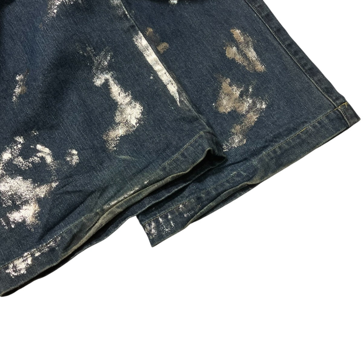SILVER PRINT VINTAGE WASH SELVEDGE DENIM WIDE PANTSプリントデニムパンツCLS PT 2404