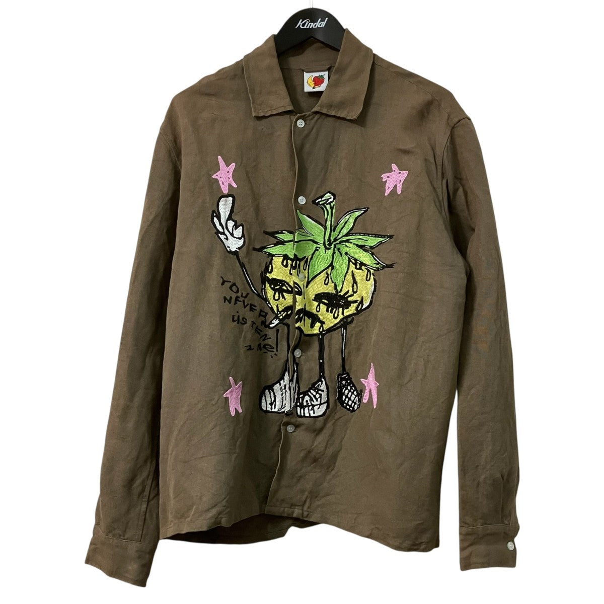 SMOKE STRAWBABIES EMBROIDERED SHIRT長袖シャツSHF07 B002 B022