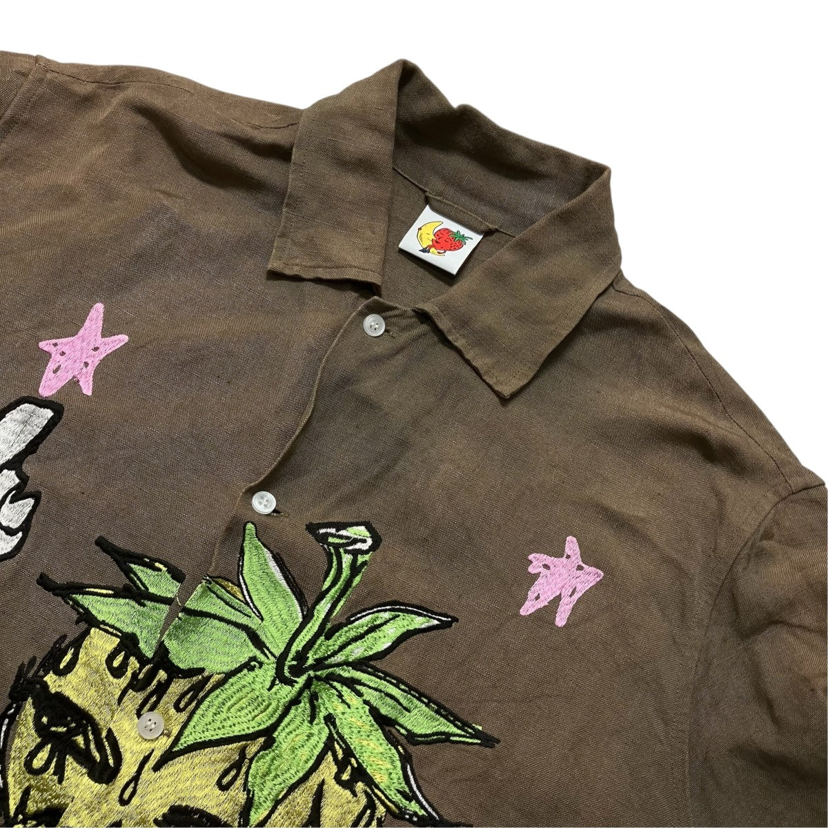 SMOKE STRAWBABIES EMBROIDERED SHIRT長袖シャツSHF07 B002 B022