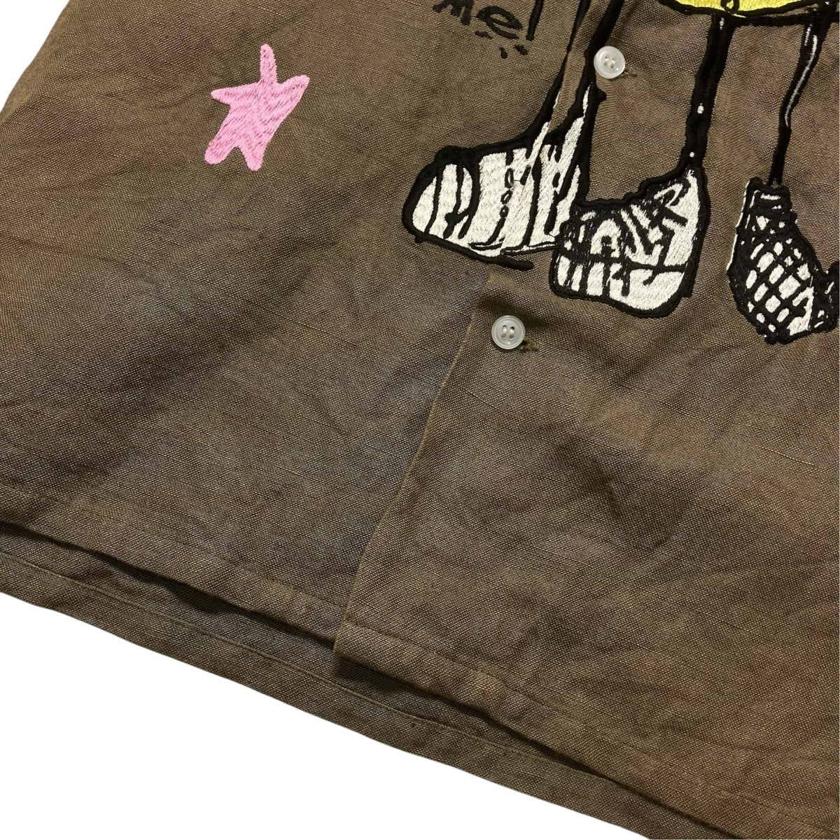 SMOKE STRAWBABIES EMBROIDERED SHIRT長袖シャツSHF07 B002 B022