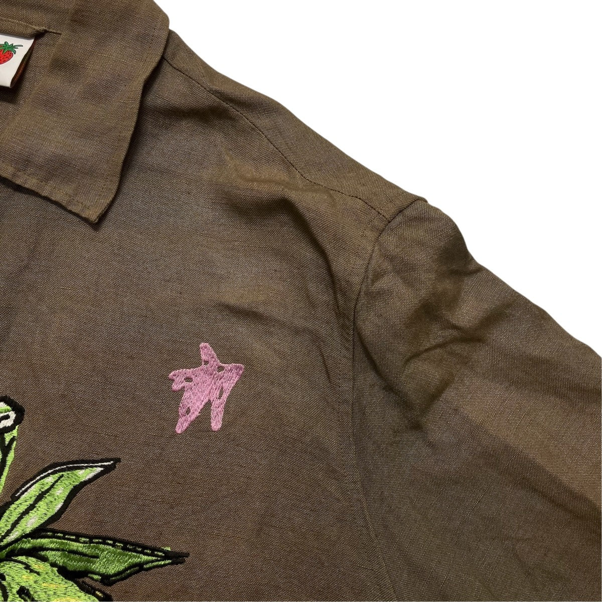 SMOKE STRAWBABIES EMBROIDERED SHIRT長袖シャツSHF07 B002 B022