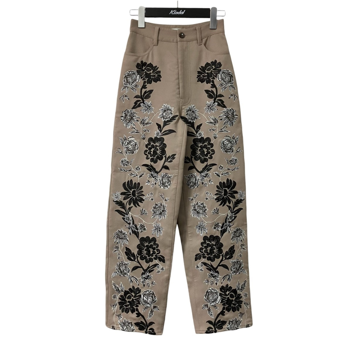 FLOWER EMBROIDERY PANTS刺繍ハイウエストパンツ18110-7112