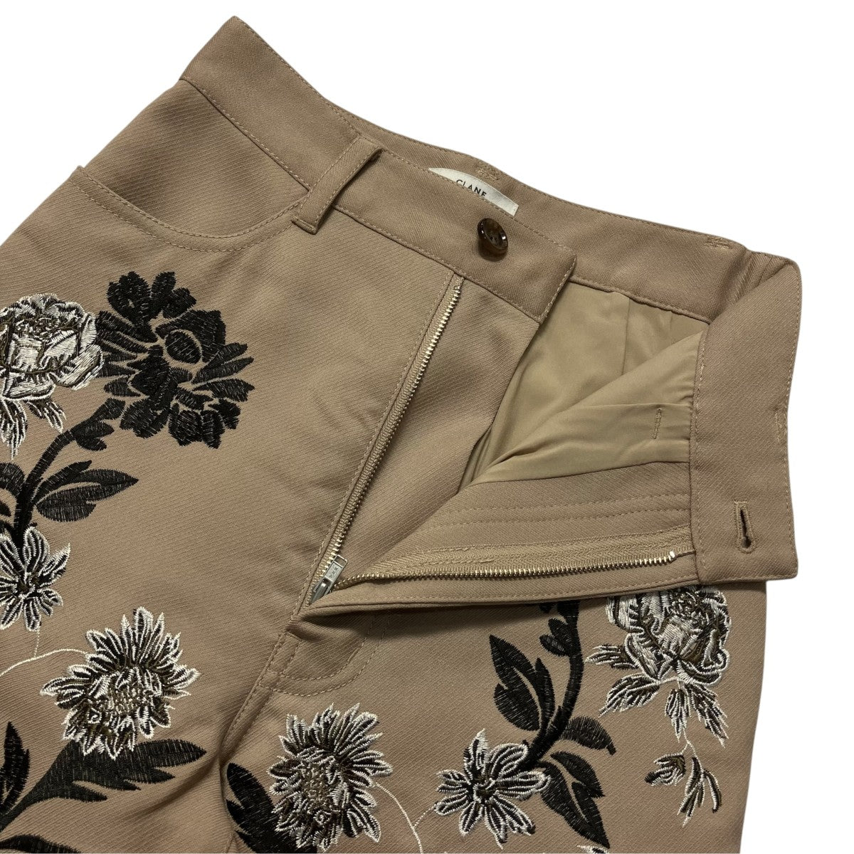 FLOWER EMBROIDERY PANTS刺繍ハイウエストパンツ18110-7112