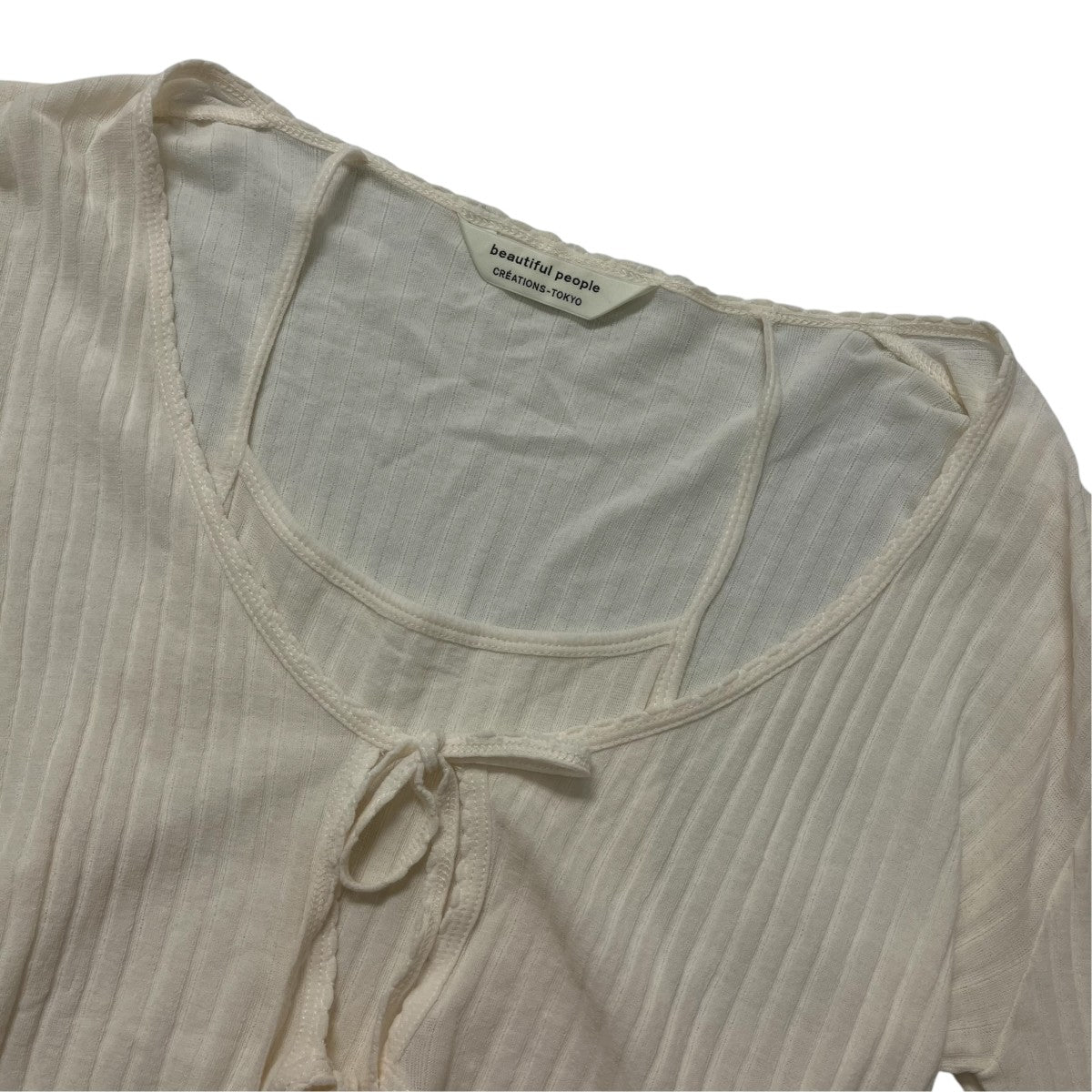 sheer rib jersey cardigan topアンサンブル風トップス1425312001