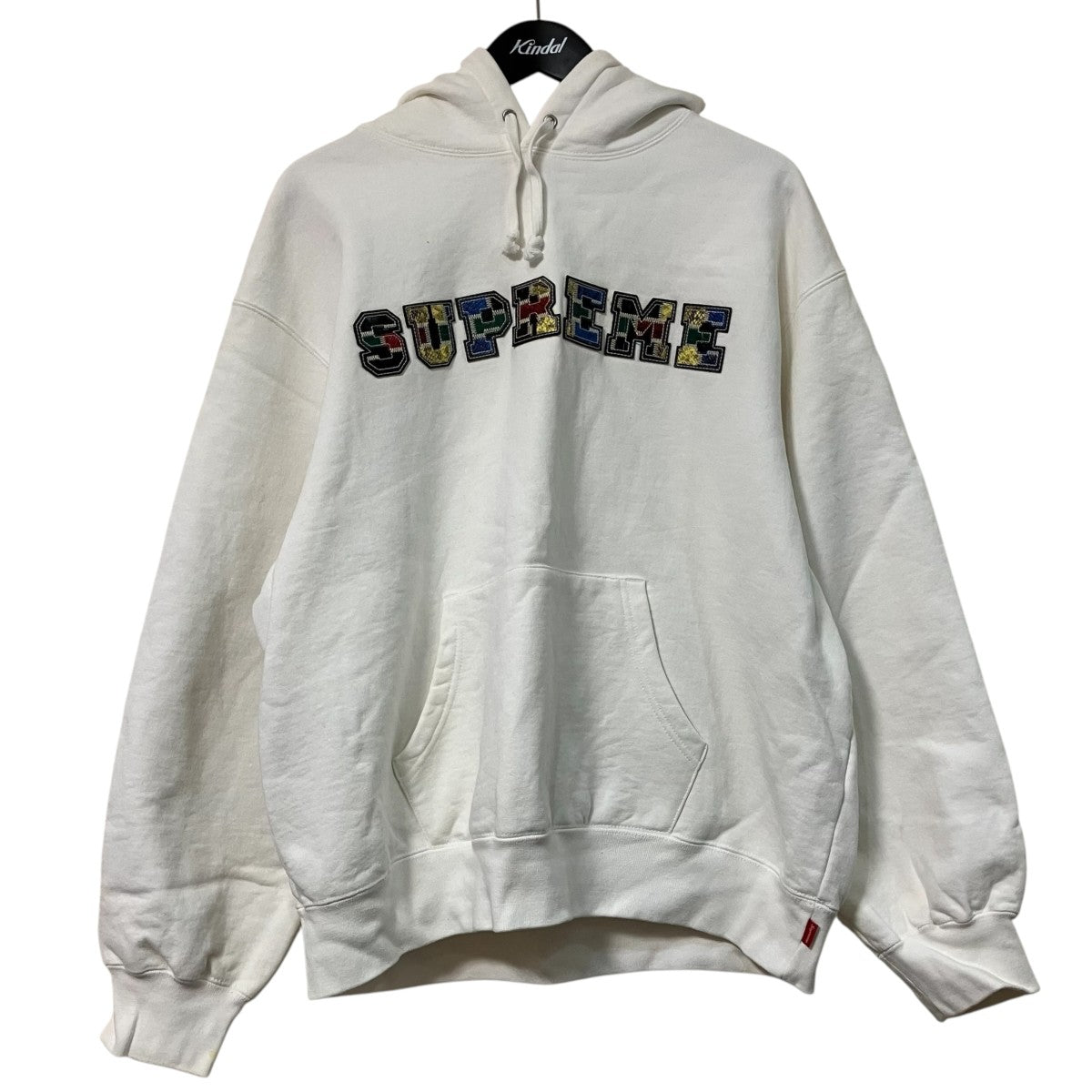 Supreme レザーロゴパッチフーディー 古着・中古-1枚目のアイテム画像