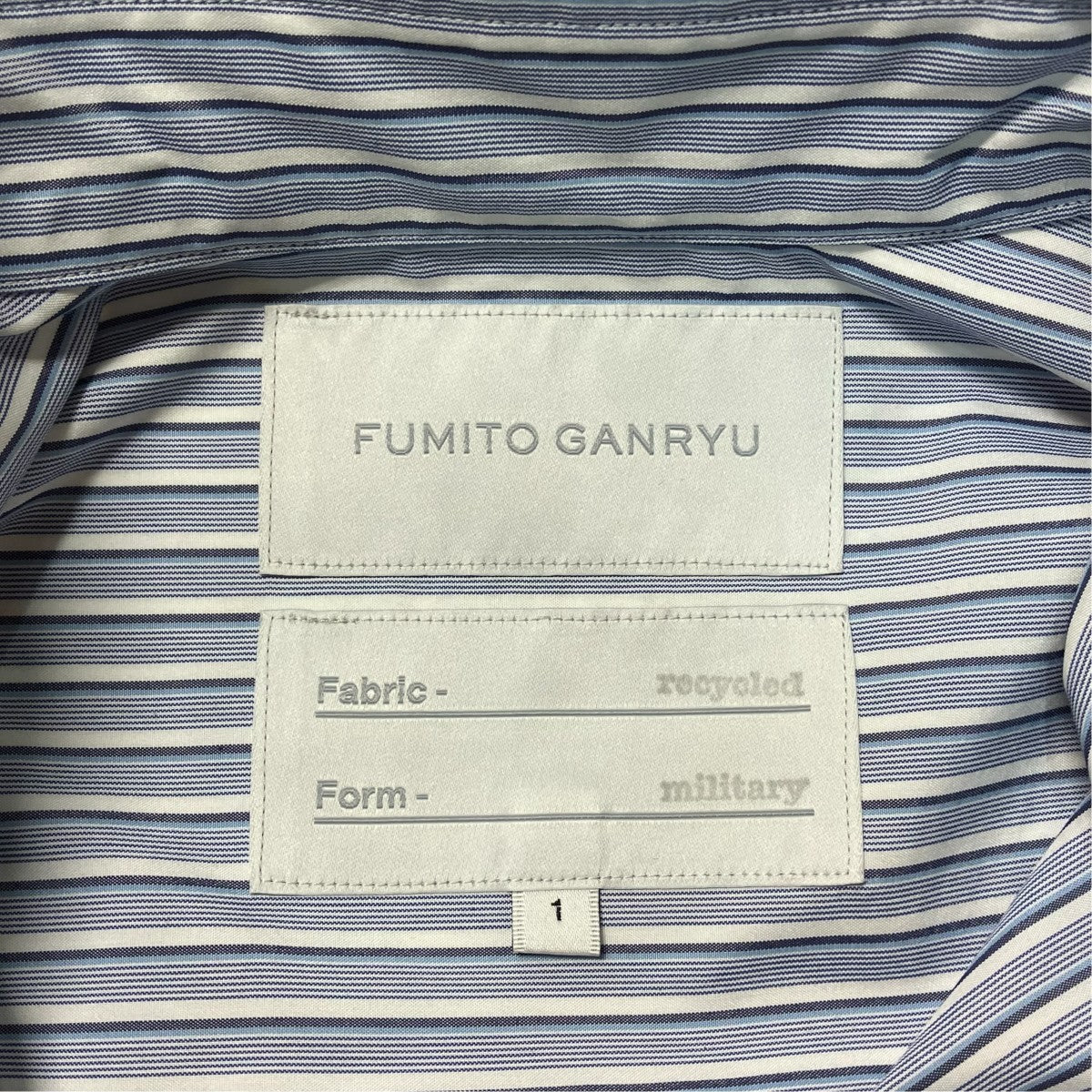 FUMITO GANRYU Mods Shirt ウエストドローコードストライプオーバーサイズシャツ FU5-SH-05 古着・中古-7枚目のアイテム画像