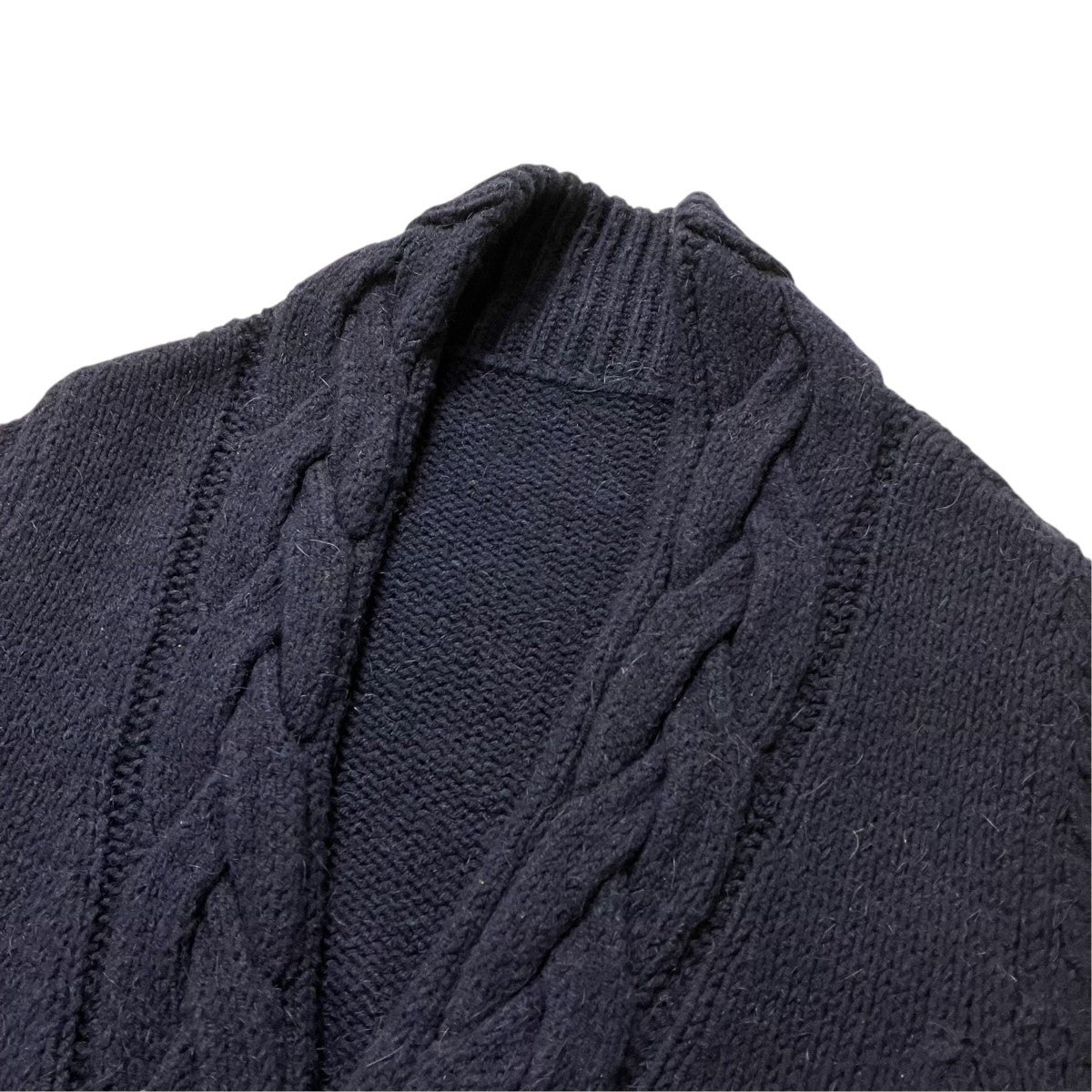 イタリア製アルパカ混トグルカーディガン