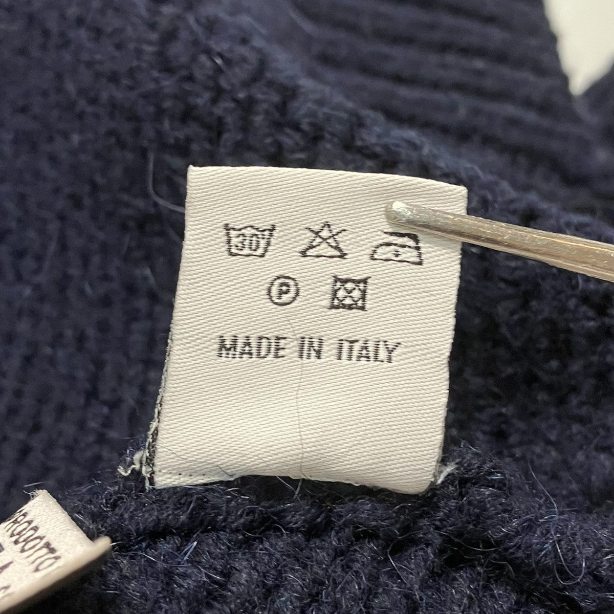 イタリア製アルパカ混トグルカーディガン