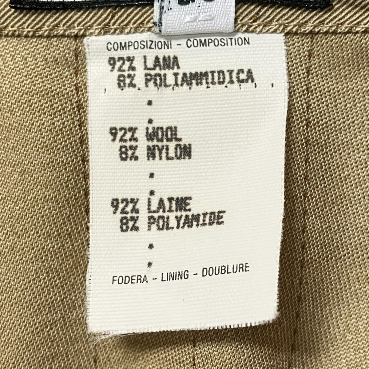 イタリア製ストライプウールワイドパンツ