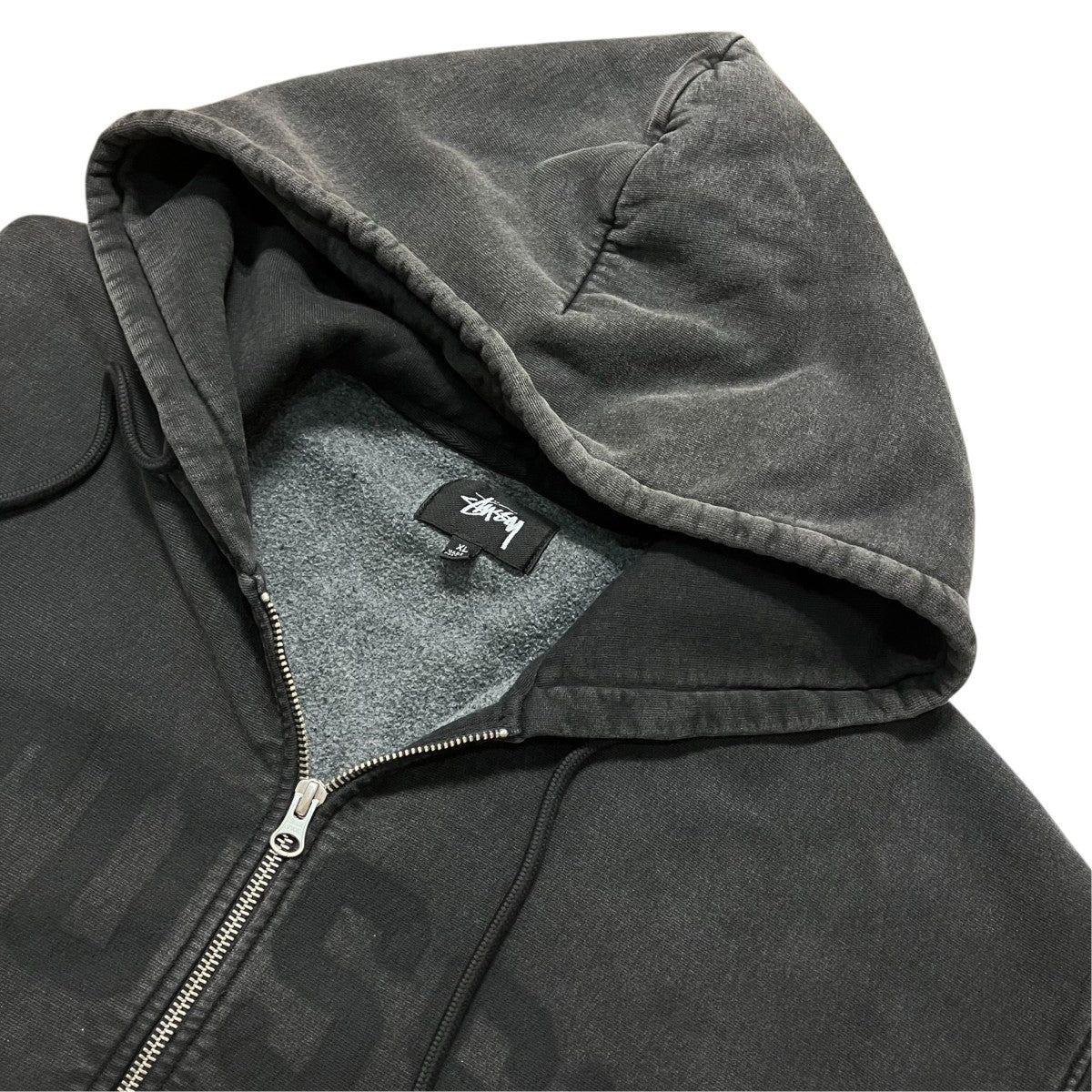 stussy FADED GRAPHIC ZIP HOODIEロゴジップパーカー 古着・中古-3枚目のアイテム画像