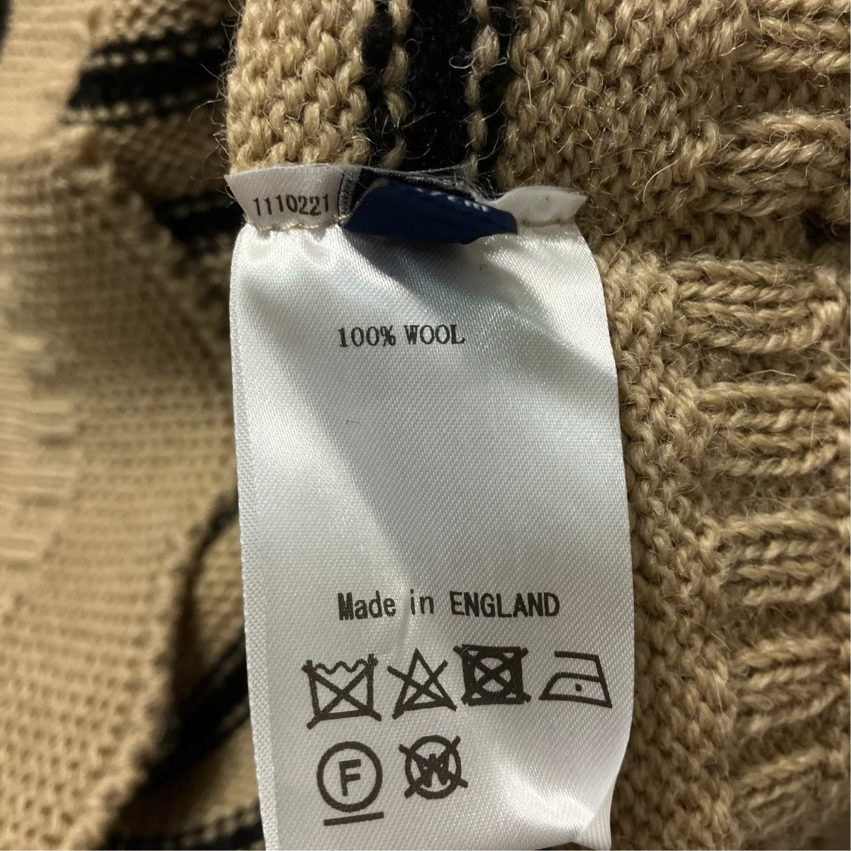 GUERNSEY WOOLLENS ボーダーニット1110221 古着・中古-7枚目のアイテム画像