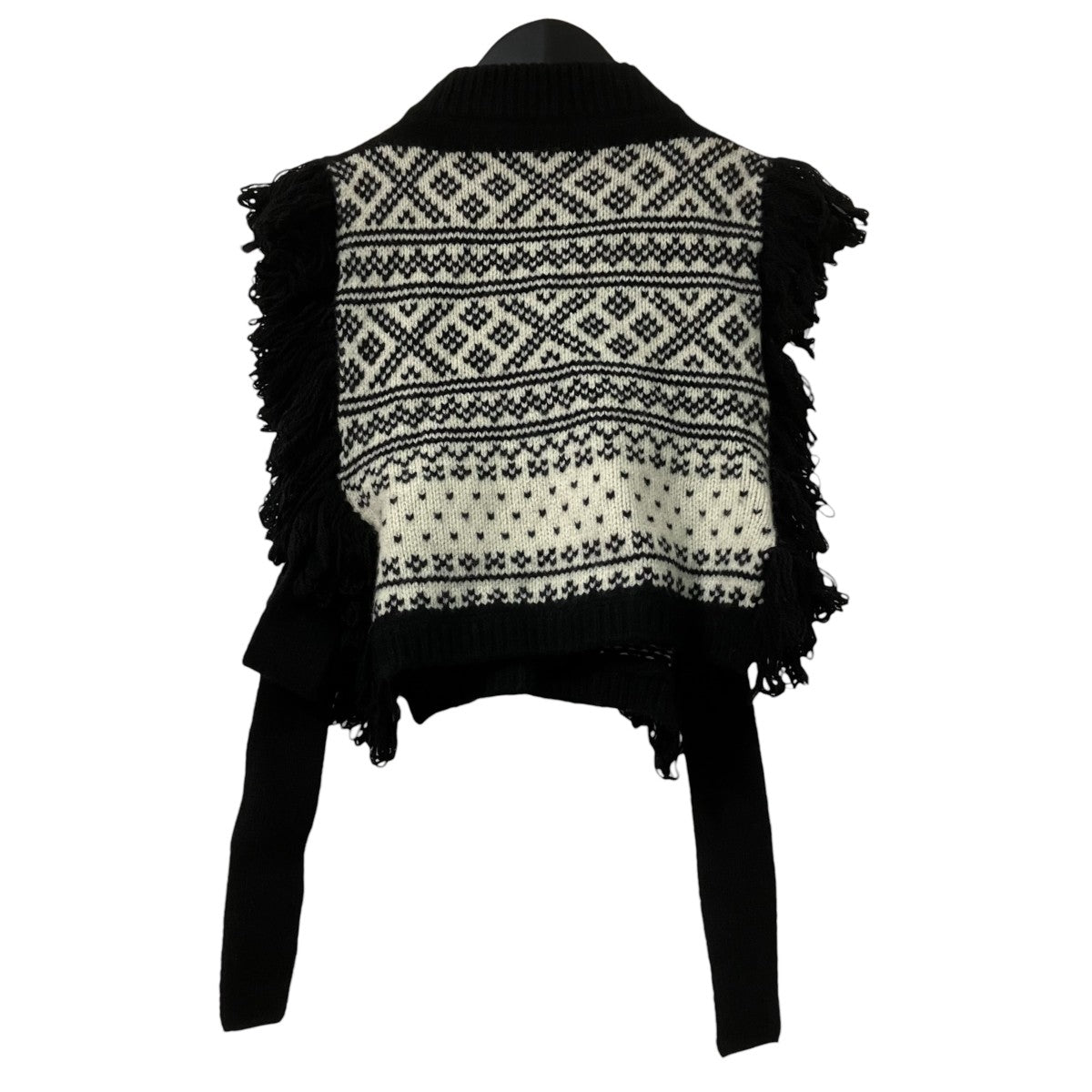 NORDIC FRINGE SWEATER VESTノースリーブニット232-11330 013