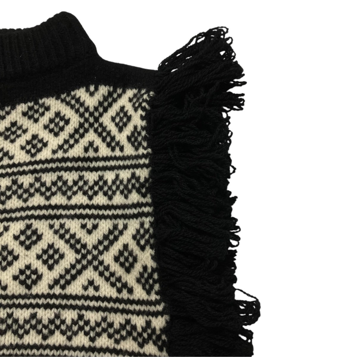 NORDIC FRINGE SWEATER VESTノースリーブニット232-11330 013