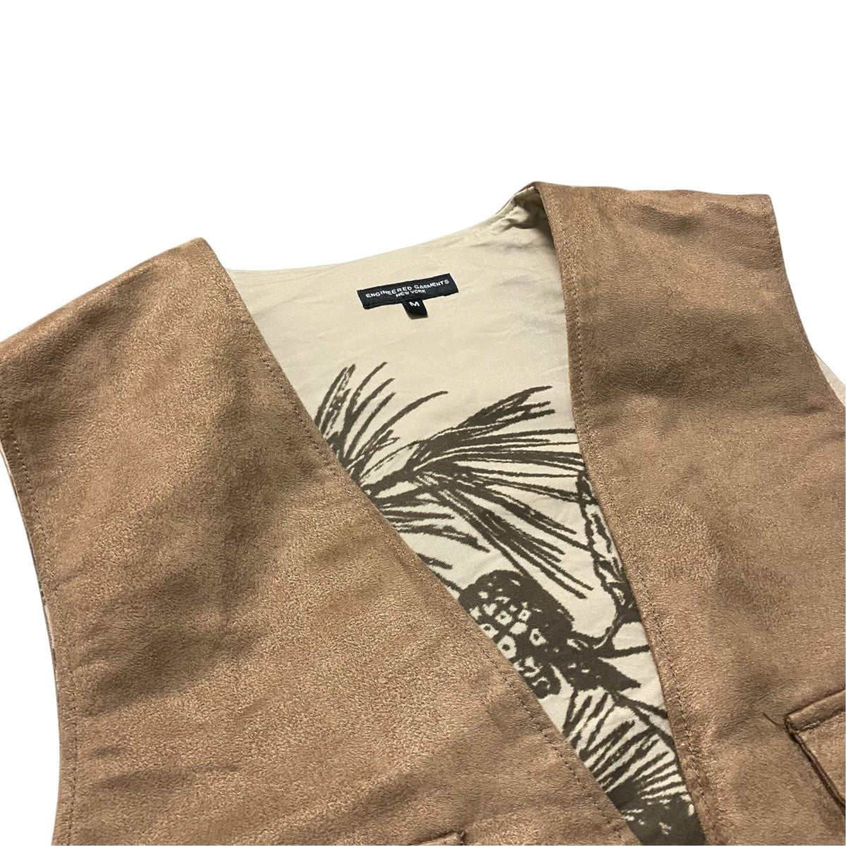 Fowl Vest Polyester Fake Suedeベスト