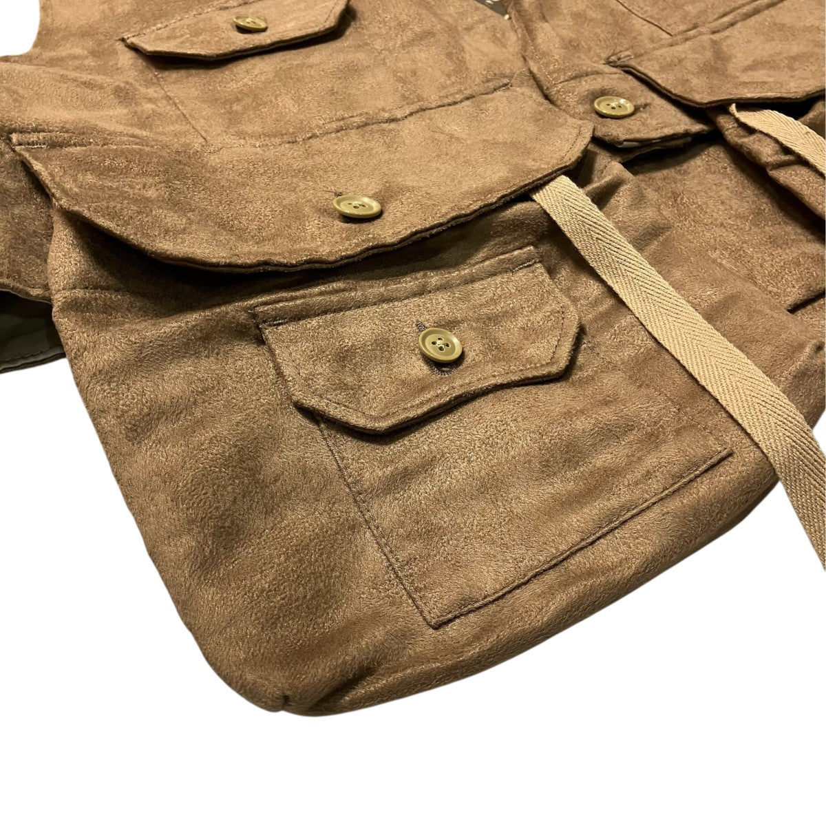 Fowl Vest Polyester Fake Suedeベスト