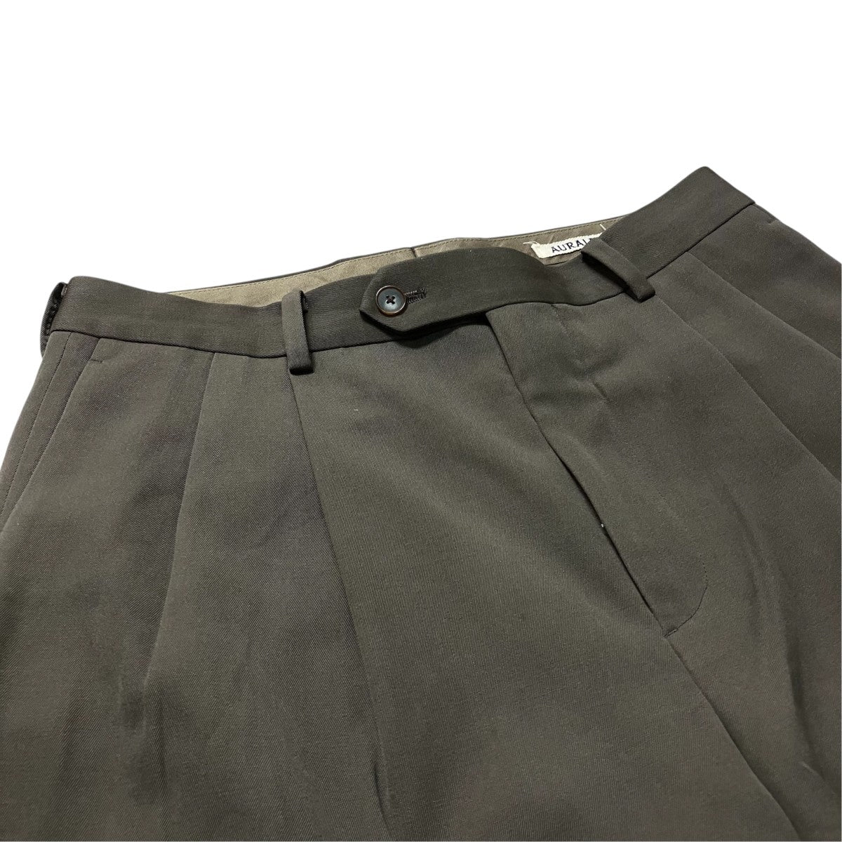 25SSLIGHT WOOL MAX GABARDINE TWOーTUCK SLACKSタックパンツa25sp03mg