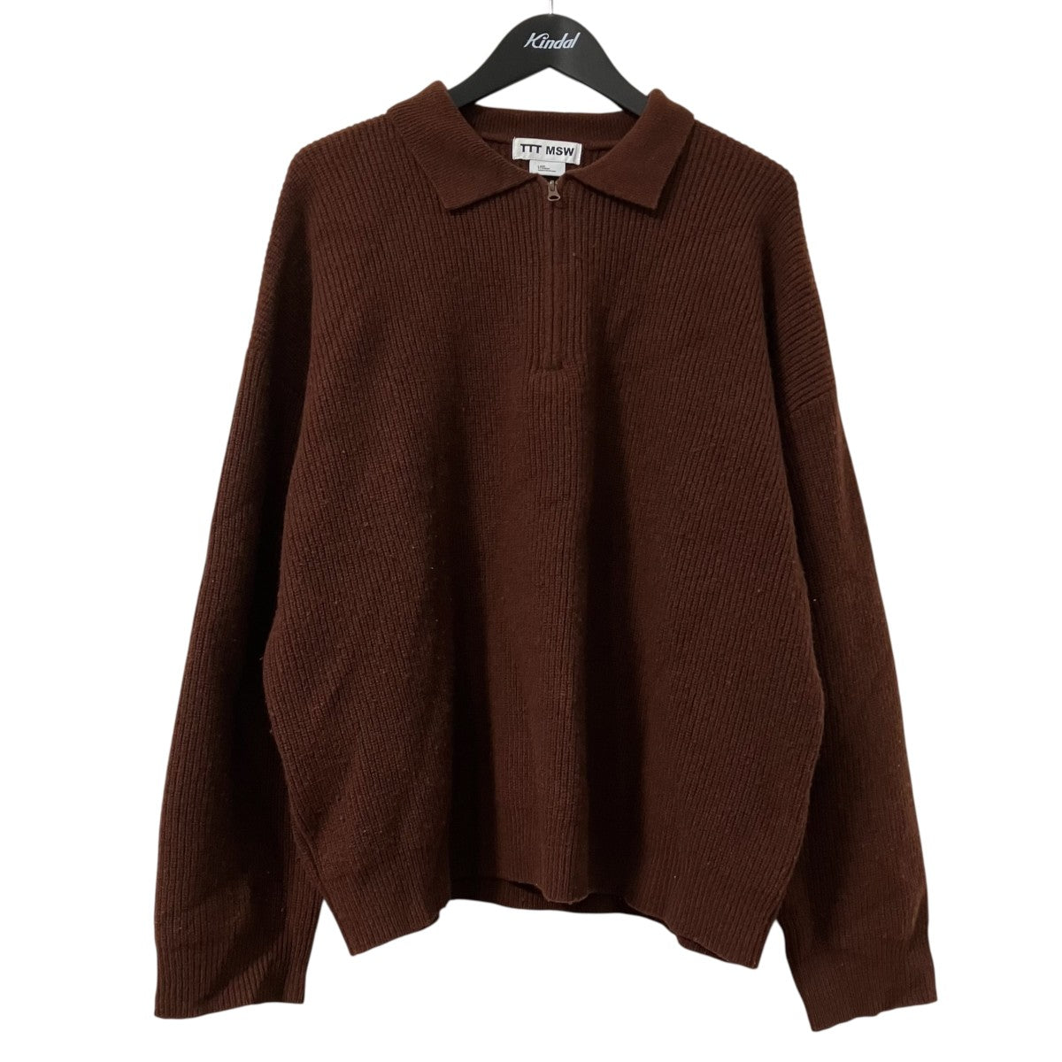 24AWzipup knit polo shirtハーフジップニットttt kt03