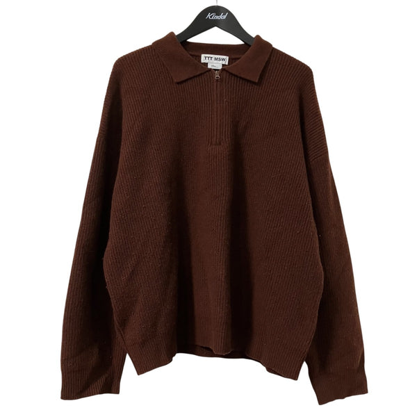 TTT MSW(ティーモダンストリートウエア) 24AWzipup knit polo shirt