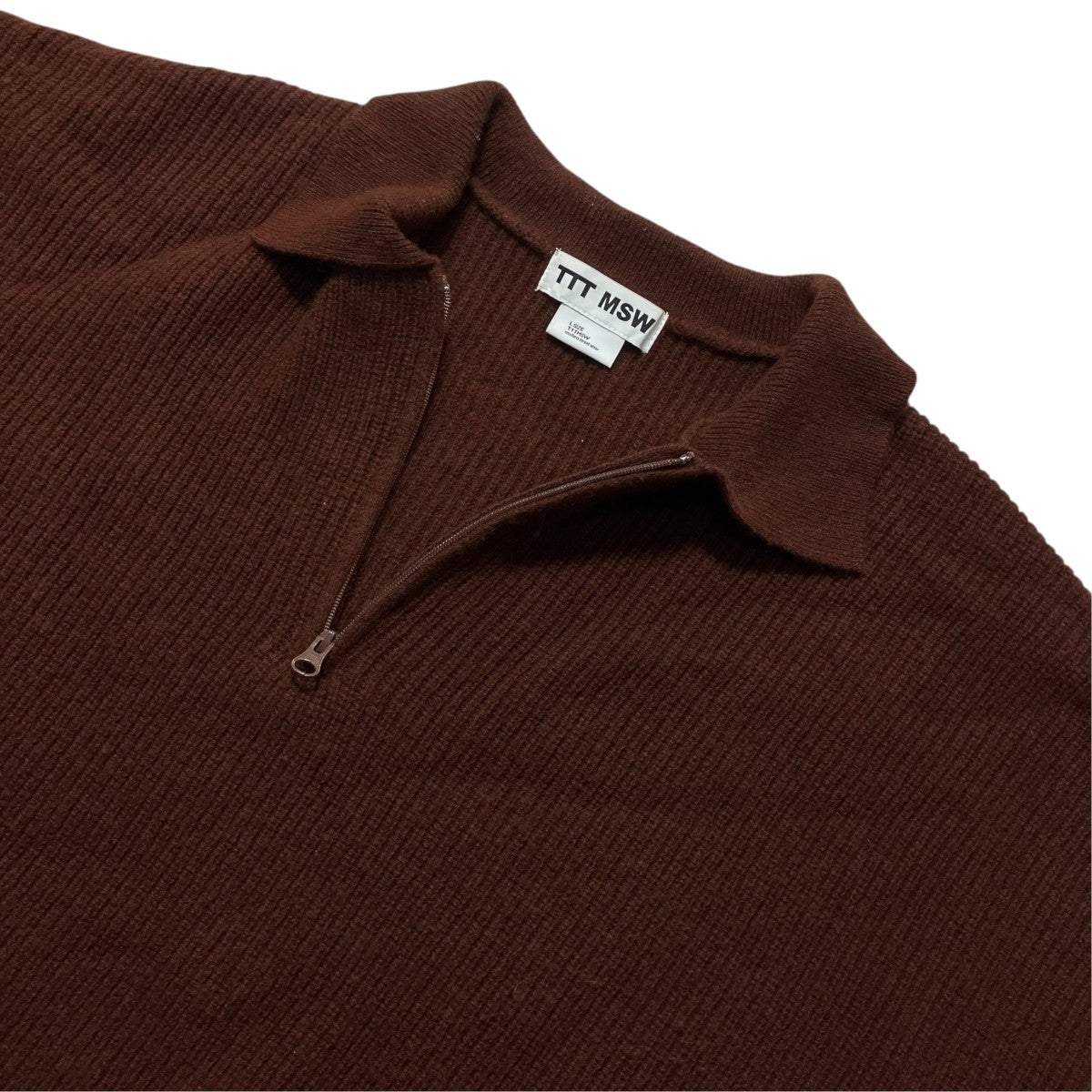 24AWzipup knit polo shirtハーフジップニットttt kt03