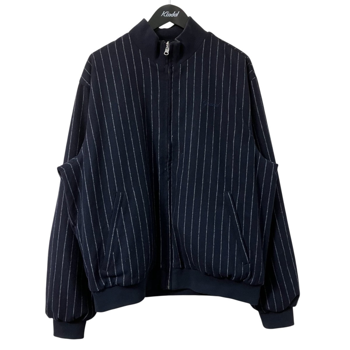 25AWREVERSIBLE PINSTRIPE WOOL COTTON Jリバーシブルブルゾン