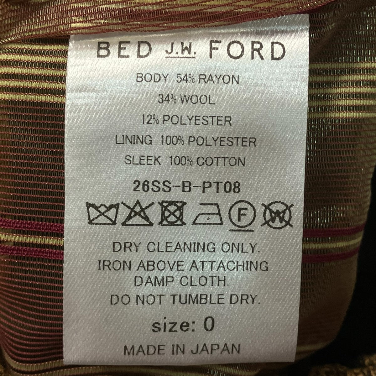 BED J．W． FORD Nice Material Easy Pイージーパンツ26SS-B-PT08 古着・中古-6枚目のアイテム画像