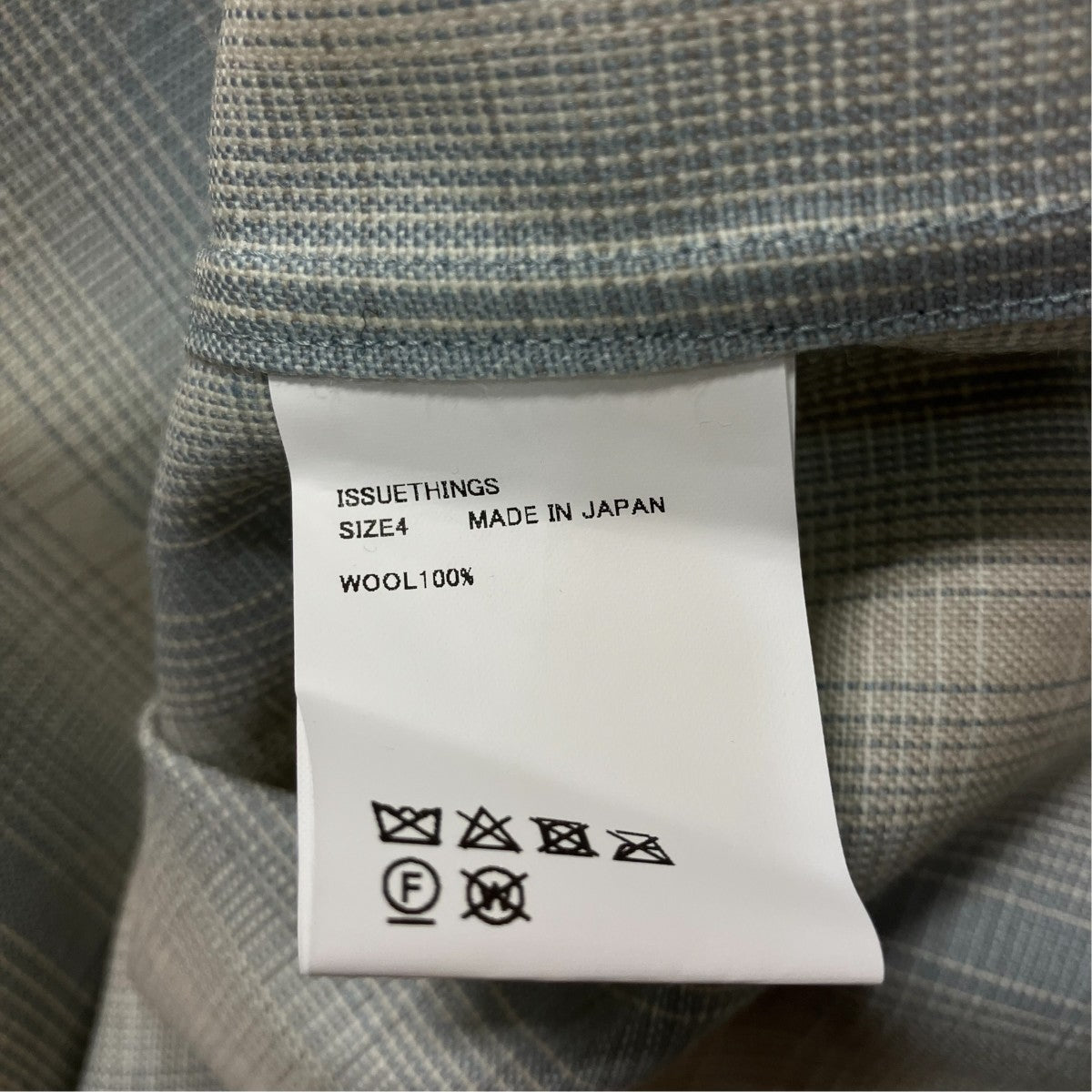 ISSUE THINGS TYPE120 (CHECKED WOOL)チェックシャツ26b/120-w-00-nwh&lbl-04 古着・中古-6枚目のアイテム画像